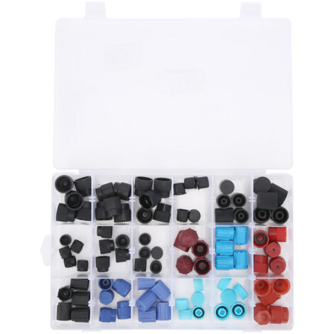 90 pièces climatisation réfrigérant Valve noyau bouchons remplacement voiture A/C système réparation accessoires (1/5)