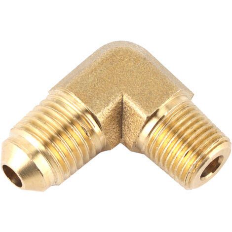 4 AN à 1/8 NPT raccord 90 degrés en laiton filetage mle coude adaptateur de tuyau anti-corrosion (1/5)