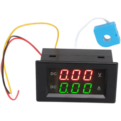 2 en 1 Volt Ampèremètre 600V 20A Double Affichage Numérique LED Ampèremètre Voltmètre Jauge pour Voiture Moto (1/5)