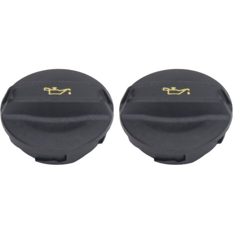 2 pièces couvercle de réservoir bouchon de remplissage d'huile noir ABS 06K103485A pour moteurs CC 1.8L 2.0L 20122017 (1/5)