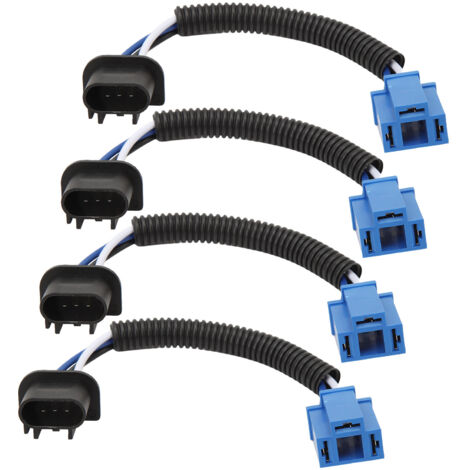 4 pièces H13 à H4 cble adaptateur Plug and Play remplacement pour Wrangler JK JKU 7in phares LED (1/5)