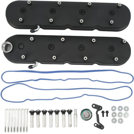 Couvercle de soupape de moteur en fonte d'aluminium noir avec supports de bobine pour LS LS1 LS2 LS3 5.3 6.0 6.2 (1/5)
