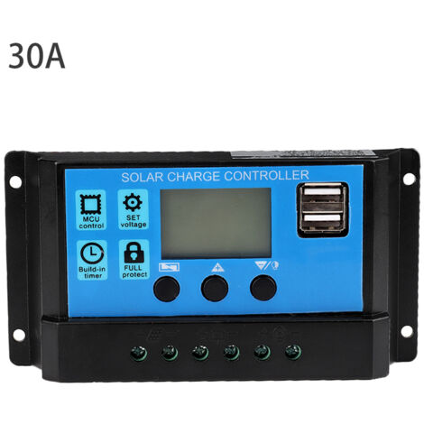 Contrôleur de charge solaire 30A, contrôleur de | Ubuy