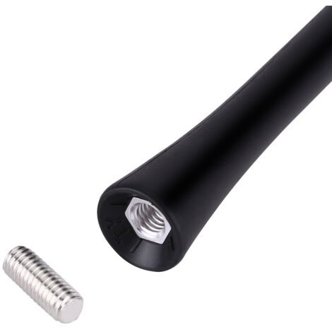 Antenne Aérienne Antenne Radio FM de Remplacement Antibruit Universelle de Voiture de 9 Pouces avec Vis, Raccords Filetés, Noir Vissé (1/5)