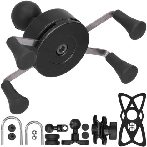 Support pour téléphone portable XGrip Modification du guidon universel avec 13 accessoires pour IOS 7/8/SE/X/XS Xr (noir)