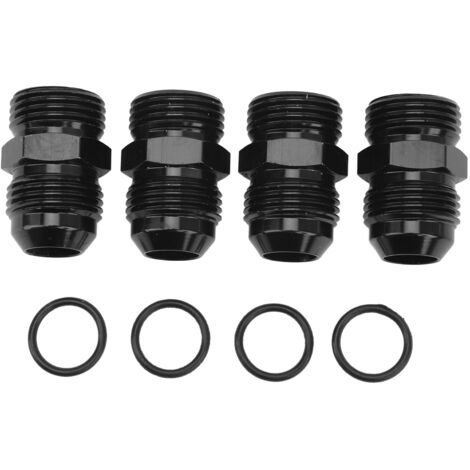 4 pièces joint torique patron mle adaptateur de carburant 1500PSI joint torique adaptateur de rail de carburant raccord pour rail de carburant refroidisseur d'huile pompe à carburant 10AN ORB à 10AN (1/5)