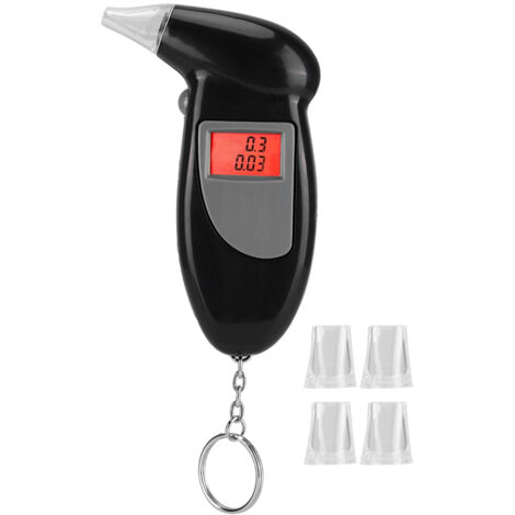 Testeur/analyseur d'alcool portatif à affichage numérique LCD, avec rétroéclairage (1/5)