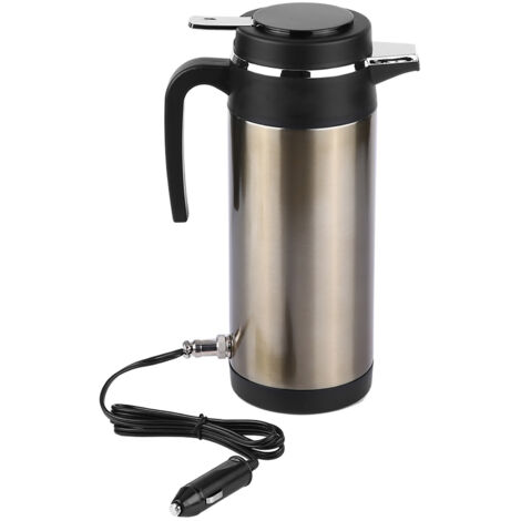 1000ML 12V Acier Inoxydable lectrique dans Voiture Bouilloire Voyage Thermos Chauffage Bouteille D'eau (1/5)