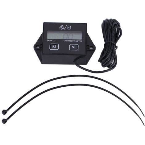 Tachymètre numérique LCD tachymètre/compteur horaire testeur de régime pour moto à moteur à essence 2/4 temps (1/5)