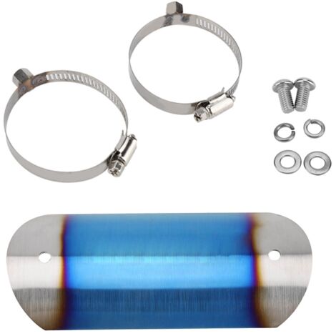 Bouclier Thermique Echappement Couvercle De Protection Thermique Pare Chaleur Echappement De Moto Couverture Disolation De Tuyau De Silencieux Universel Acier Inoxydable Argent Fei Yu 78773362