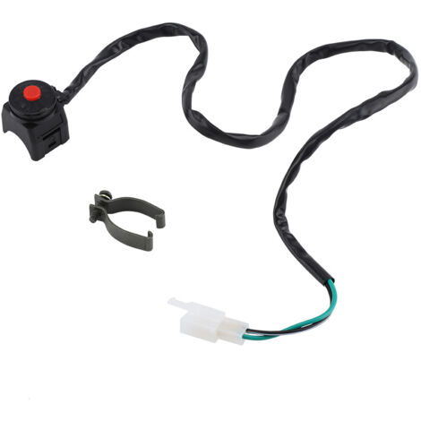 Guidon de moto 7/8 pouces, interrupteur de démarrage et d'arrêt du moteur, klaxon, lampe de poche, commande de phare ON/OFF