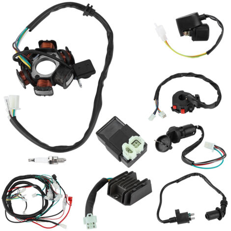 Kit de faisceau de cblage électrique relais redresseur magnéto stator pour GY6 125cc 150cc