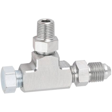 Adaptateur T Capteur Pression Huile Voiture - Raccord 3 Voies 1/8 NPT Vers 4AN + Bouchon 1/8 NPT, Alliage Aluminium, Gorgeri