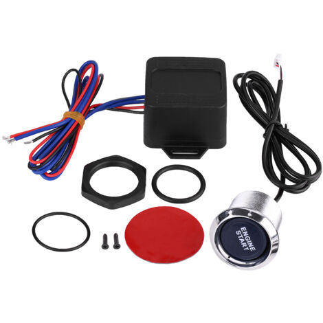 Bouton-poussoir universel de démarrage du moteur de voiture, 12V, interrupteur d'allumage, démarreur, LED bleue (1/5)