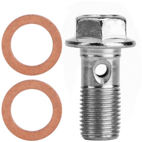 Boulon de tuyau de vis de moto de 10mm M10x1.00 pour la pompe de frein adaptée pour Suzuki Honda Kawasaki Yamaha (1/5)