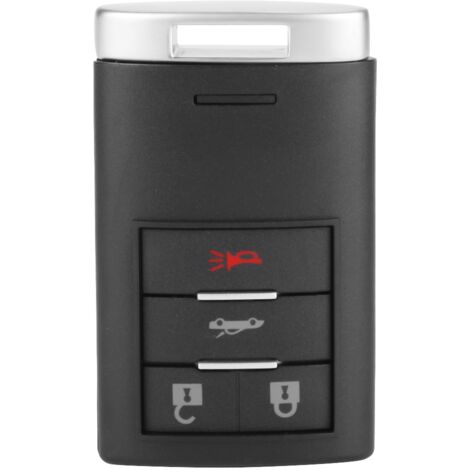 Coque de botier de clé intelligente à distance de voiture texturée durable à 4 boutons pour Chevrolet Corvette (1/5)