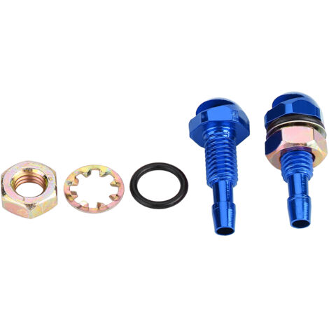 2 pcs Universel En Alliage D'aluminium De Voiture Auto Avant Pare-Brise Pulvérisateur Rondelle Buse Bleu (1/5)