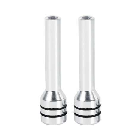 2 pièces voiture camion aluminium intérieur porte serrure bouton broches couverture argent (1/5)