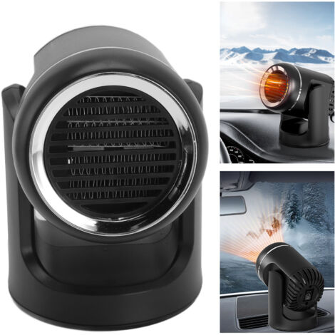 Chauffage De Voiture, 12 V 120 W Chauffage Soufflant De Voiture 2 En 1 Chauffage Voiture Pivotant A 360avec Base Rotative Allume Cigare Pour Toutes Les Voitures Noir 91829068