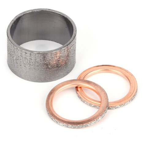 Rondelle d'étanchéité de joint de tuyau d'échappement de moto en cuivre convient pour Yamaha Rhino 660 YXR660F (1/5)