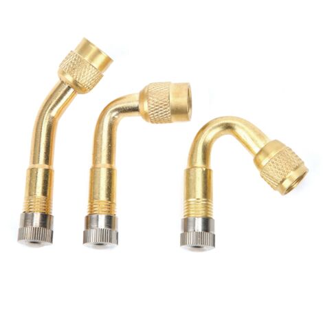 Rallonge de Valve de Pneu en Laiton 90° 135° 45° Adaptateur d'extension de Tige de Valve pour Voiture Moto BikeGold (1/5)