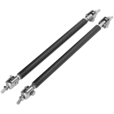 Tige de jambe de force de lèvre de pare-chocs arrière avant 150mm/5.9in Modification universelle d'acier inoxydable de Fiber de carbone (1/5)
