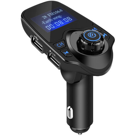 T11 Kit mains libres sans fil Bluetooth pour voiture Lecteur MP3 Transmetteur FM Chargeur USB (1/5)
