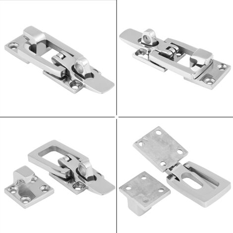 Lot de 2 Loquets Anti-hochet pour Bateau – Moraillon de Verrouillage de Pont Marin en Acier Inoxydable 304, Pince de Fixation Verrouillable, Casier de Trappe Marine, adapté pour Lot de 2 Loquets Anti-hochet pour Bateau – Moraillon de Verrouillage de Pont Marin en Acier Inoxydable 304, Pince de Fixation Verrouillable, Casier de Trappe Marine, adapté pour