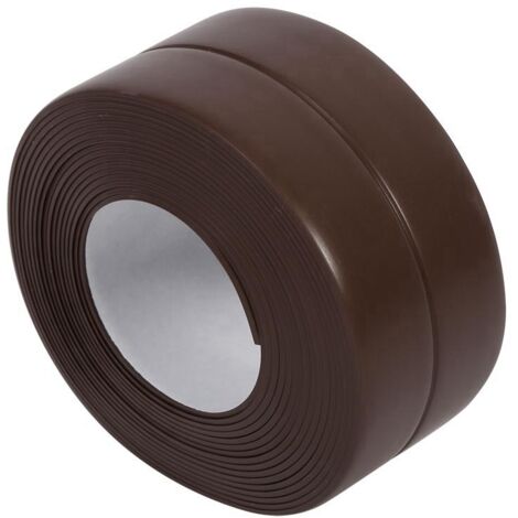 3.2M Bande d'Etanchéité Adhésif Autocollant Mural De Bande De Scellement Murale Lavabo Bord Garniture Cuisine (22mm3.2M-Marron) (1/5)
