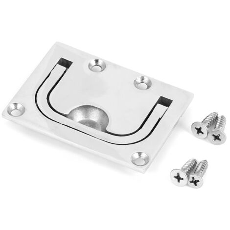 316 acier inoxydable trappe carré tirer poignée Marine affleurant anneau de levage accessoires de bateau (1/5)
