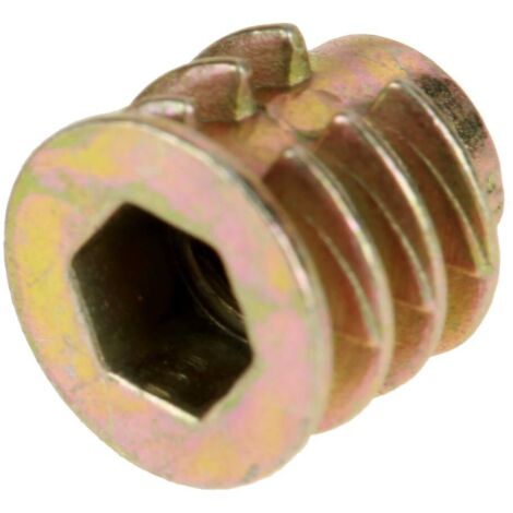 50 écrous à Visser M4x10mm Avec Douille Hexagonale – Insert Fileté Pour Bois – Uxcell