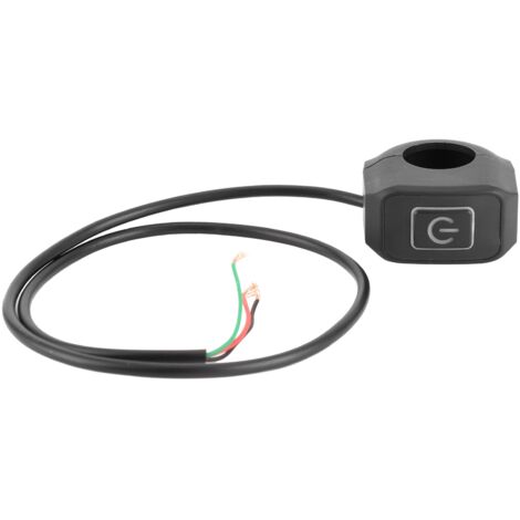 Interrupteur de lumière de guidon de moto bouton poussoir étanche avec indicateur LED 22mm 7/8in