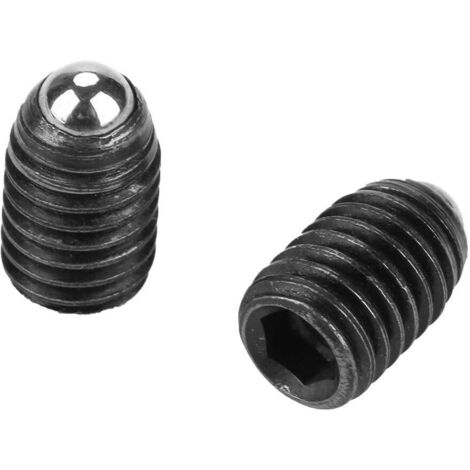 Lot de 10 pistons en acier inoxydable avec filetage à vis M8 - En acier inoxydable et carbone - Ressort à bille lisse (M8 x 12) (1/5)