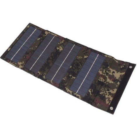 Panneau Solaire Portable 40 W, Interface USB à Haute efficacité de Conversion pour Panneau Solaire Pliable 40 W pour Le Camping pour la Randonnée (Couleur Camouflage) (1/5)