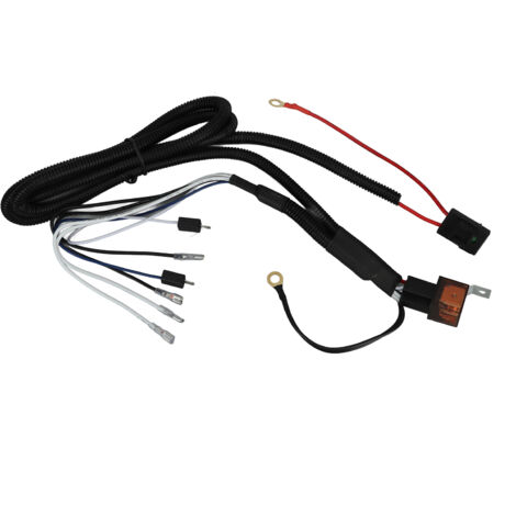 Kit de relais de faisceau de cblage de klaxon 12V cble de 1.9m 50W un à deux faisceau de relais de cble de klaxon d'air pour camion de voiture de moto (1/5)