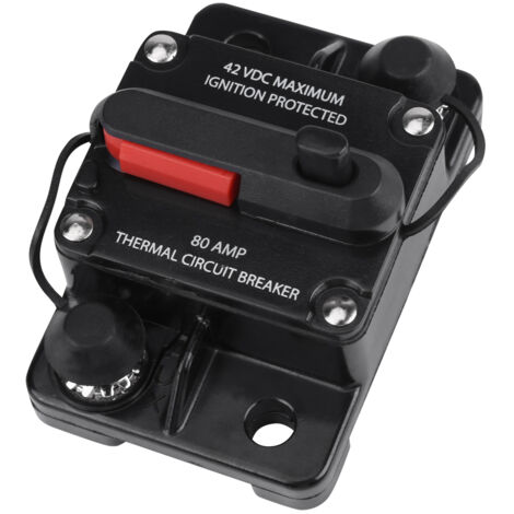 Réinitialisation manuelle du disjoncteur en ligne audio stéréo de voiture DC12V-42V (80A)