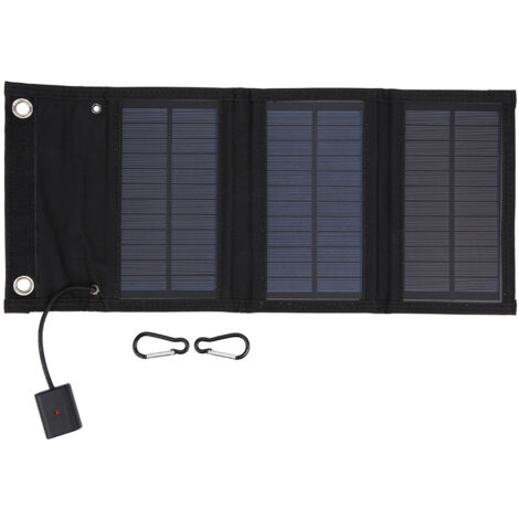 15W Portable Panneau Solaire Pliable Pack Panneaux Solaires Imperméables Pour Le Tourisme Et La Randonnée
