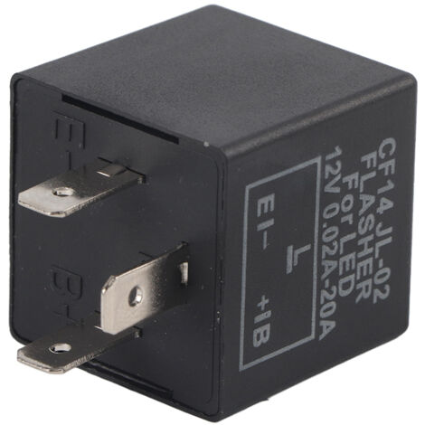 Relais De Clignotant 12V 3 Broches Réglable – Pour LED Et Ampoules Classiques – Résout Clignotement Rapide