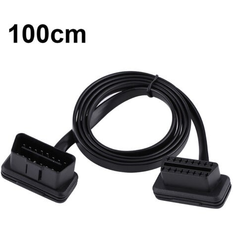Voiture Auto 16 broches mle à femelle OBD2 cble d'extension adaptateur de Diagnostic longueur 100 cm/39 pouces (1/5)