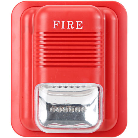 Système de sécurité d'alerte de sirène stroboscopique d'avertissement d'alarme de protection contre l'incendie DC12V/24V (1/5)