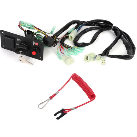 Interrupteur de coupure d'allumage BRP à moteur unique avec clés adaptées pour Honda hors-bord 06323-ZZ5-764 (1/5)