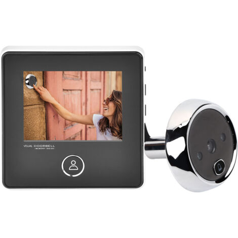 Judas lectronique numrique, Moniteur vido de camra de Porte Smart Vision Viewer de Porte numrique avec MP, Grand Angle de 20, Support IR Vision Nocturne (1/4)