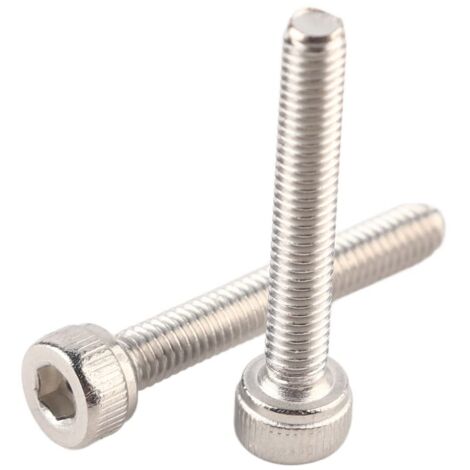 100pcs Vis Boulon Hexagonale à Tête Cylindrique en Acier inoxydable 304, M3 x 6/8/10/12/14/16/18/20/22/25 / 30mm(M320) (1/5)