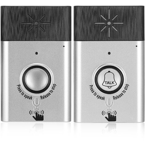 Vocale sans Fil Intelligente, Interphone Bidirectionnel pour la Maison et Le Bureau Longue Distance Fort et Clair Voice Home Security Easy Install, Blanc (sans Batterie) (1/5)