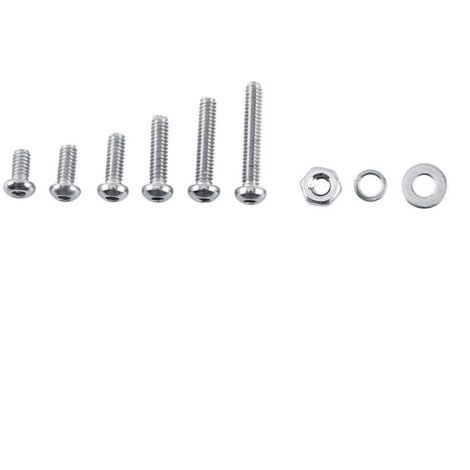 Assortiment de vis à six pans creux en acier inoxydable M2 et de rondelles d'écrous hexagonaux (tête de bouton) (1/5)