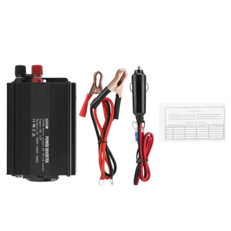 Onduleur à onde sinusodale de correction Convertisseur 12 V Convertisseur de puissance 220 V 600 W avec panneau solaire (1/5)