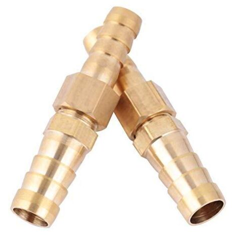 Laiton Barb Réducteur, Joint Tuyau Compression Tuyau Droit Raccord De Tuyau Raccord Composants(8-10mm) (1/5)