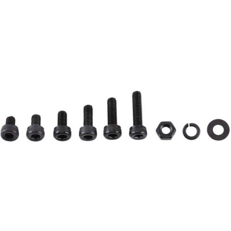 Boulon de vis à six pans creux en acier allié noir M3 avec assortiment de rondelles d'écrous hexagonaux (tête cylindrique) (1/5)