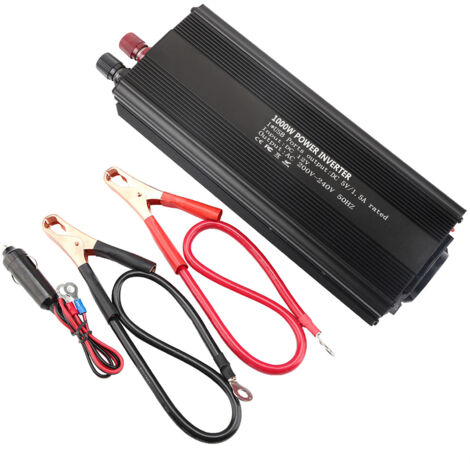 Onduleur à onde sinusodale de correction Convertisseur 12 V 220 V 1000 W Onduleur avec panneau solaire (1/4)