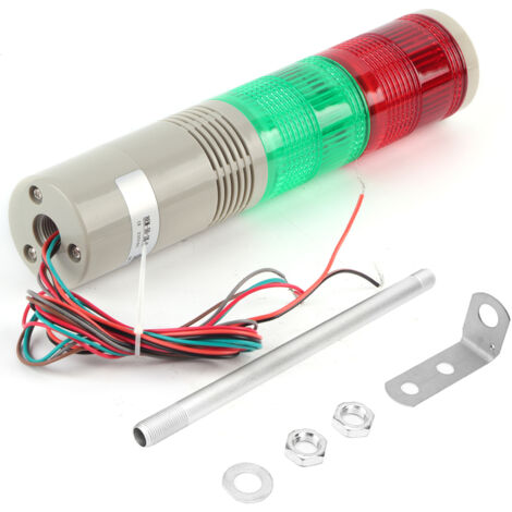 Voyant D'Avertissement LED Avec Alarme Sonore 2W - Buzzer 110dB 12V/24V/220V Haute Luminosité